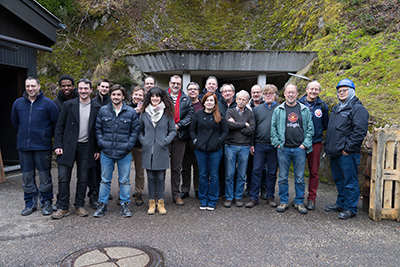 L'équipe présente à l'observatoire de la forêt noire lors des tests du mois de mars 2018 (© IPGP/Philippe Labrot).
