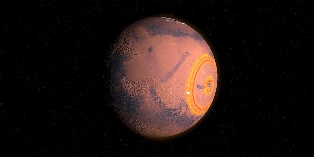 La première réplique jamais détectée sur Mars a eu lieu au cours du sol 235 (26 juillet 2019) (© IPGP/NASA InSight/SEIS Team).