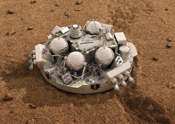 Le démonstrateur technologique Schiaparelli de la mission ExoMARS 2016 (© ESA/David Ducros)