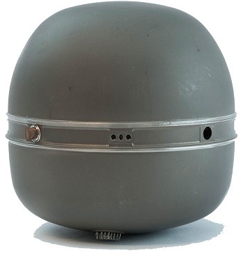 The sphere of the SEISM seismometer for the NetLander mission. Click to see inside (© Hervé Piraud/IPGP).