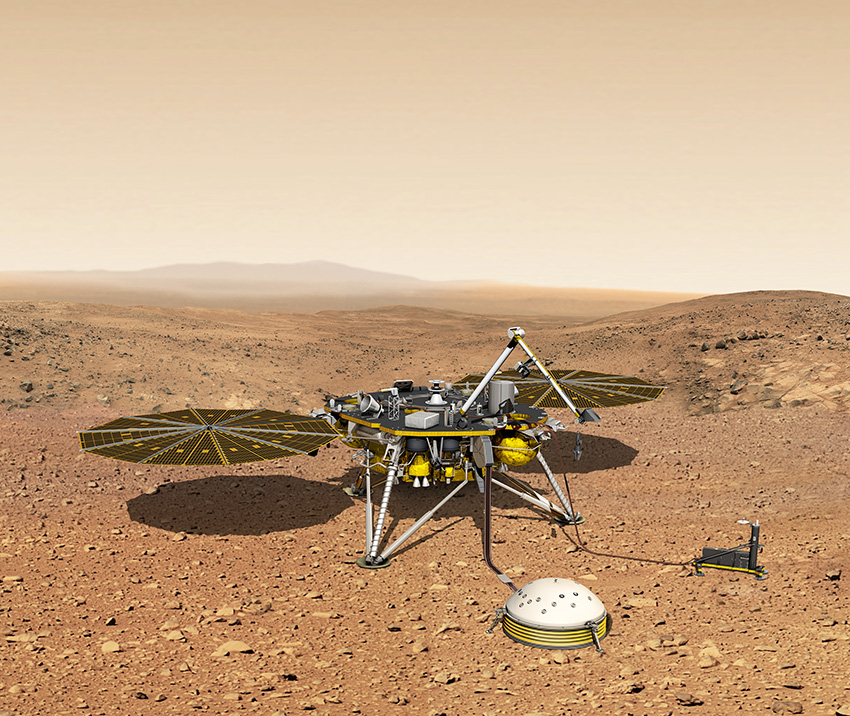 The InSight mission is the result of an international collaboration between NASA and several European laboratories (© CNES/IPGP/David Ducros).